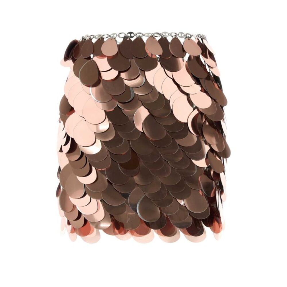 Rabanne Women Pink Maxi Sequins Mini Skirt